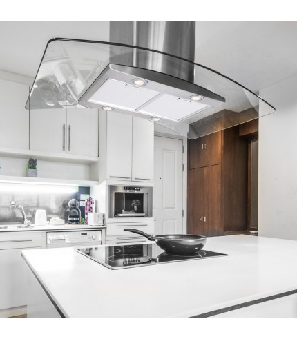 Curved Glass - Island Cooker Hood - Options