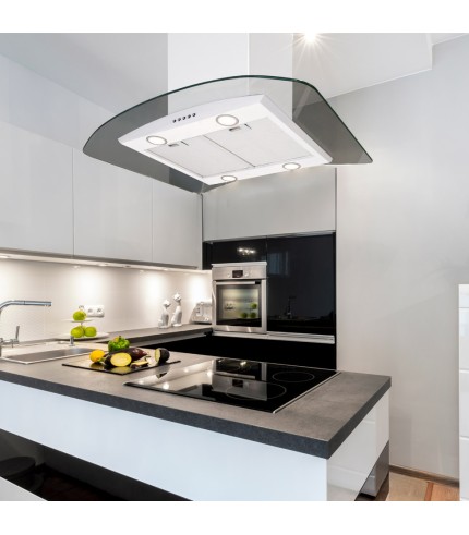 Curved Glass - Island Cooker Hood - Options