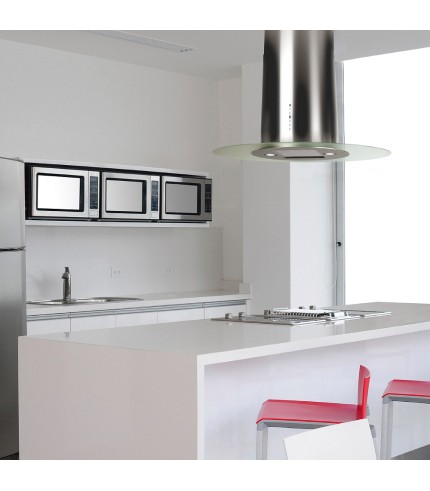 Oval - 90cm Island Cooker Hood