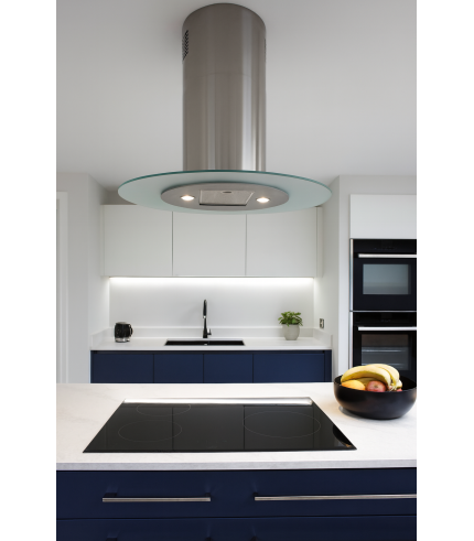 Oval - 90cm Island Cooker Hood