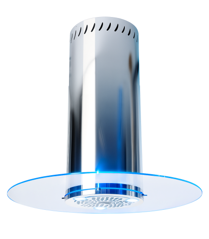 Round Glass - Island Cooker Hood - Options