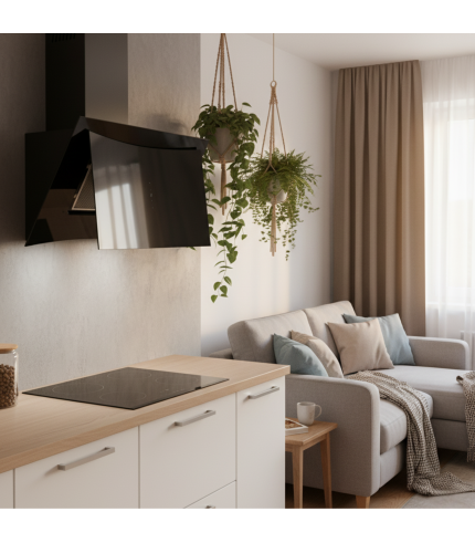 Curva - Premium Angled Black Glass Wall Hood - Options