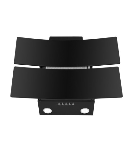 Hubble - Trade-Line Angled Black Glass Wall Hood