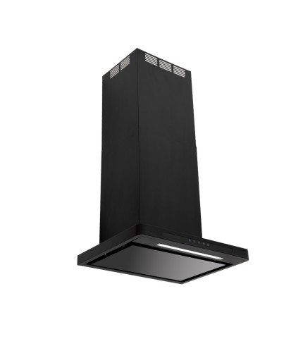 Linea - Designer Black Glass Door Wall Hood - Options