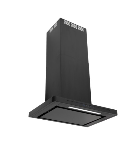 Linea - Designer Black Glass Door Wall Hood - Options