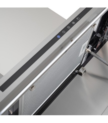 Linea - Designer Black Glass Door Wall Hood - Options