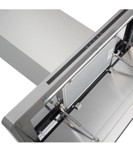 Linea - Designer Black Glass Door Wall Hood - Options