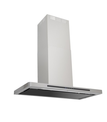 Linea - Designer Black Glass Door Wall Hood - Options