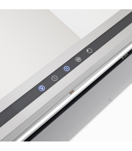 Linea - Designer Black Glass Door Wall Hood - Options