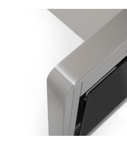 Linea - Designer Black Glass Door Wall Hood - Options