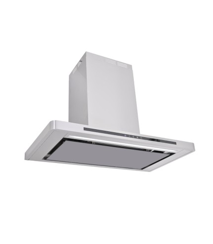 Linea - Designer Black Glass Door Wall Hood - Options