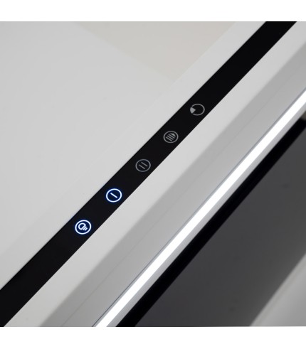 Linea - Designer Black Glass Door Wall Hood - Options