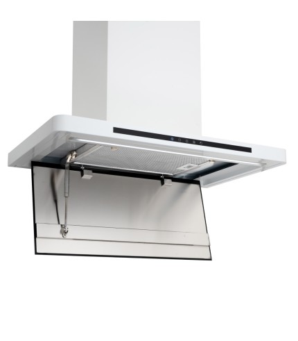 Linea - Designer Black Glass Door Wall Hood - Options