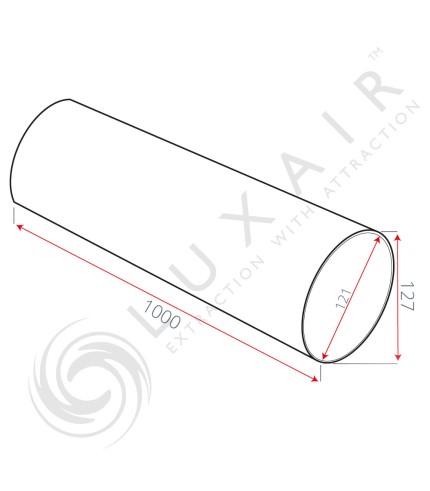 125mm (5") Round Ducting Pipe 1 Metre