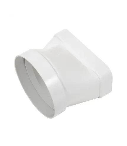 125mm (5") Round To 150mm x 70mm Flat Horizontal Connector