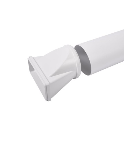 220mm x 90mm (6") Flat Ducting Pipe 200mm Length