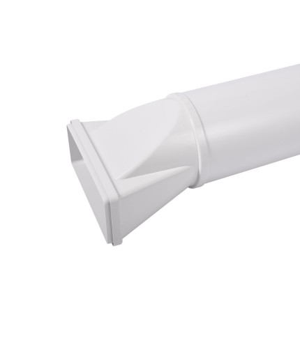 220mm x 90mm (6") Flat Ducting Pipe 200mm Length
