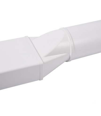 220mm x 90mm (6") Flat Ducting Pipe 200mm Length