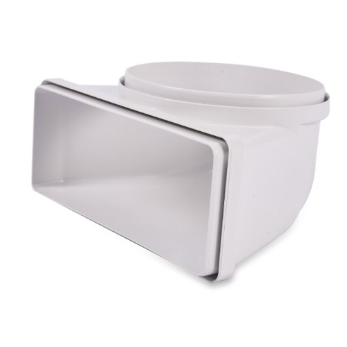 220mm x 90mm Round To Rectangular 90° Elbow