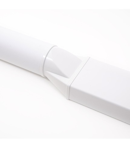 150mm (6")  Round To Flat 220mm x 90mm Horizontal Connector