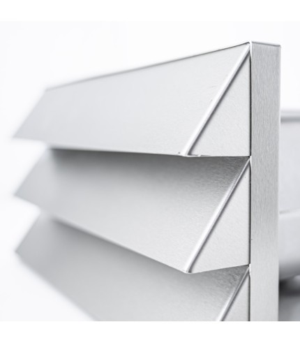Stainless Steel Vented Outside Wall Grille 220mm x 90mm