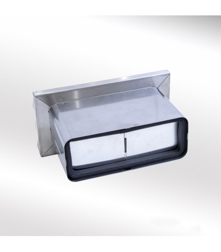 Stainless Steel Vented Outside Wall Grille 220mm x 90mm