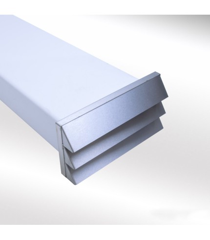 Stainless Steel Vented Outside Wall Grille 220mm x 90mm