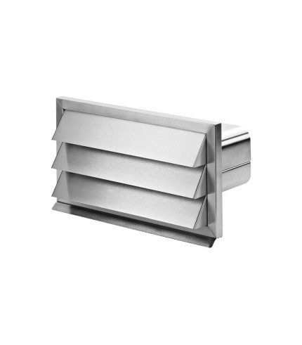 Stainless Steel Vented Outside Wall Grille 220mm x 90mm
