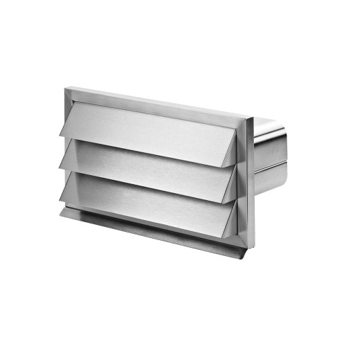 Stainless Steel Vented Outside Wall Grille 220mm x 90mm
