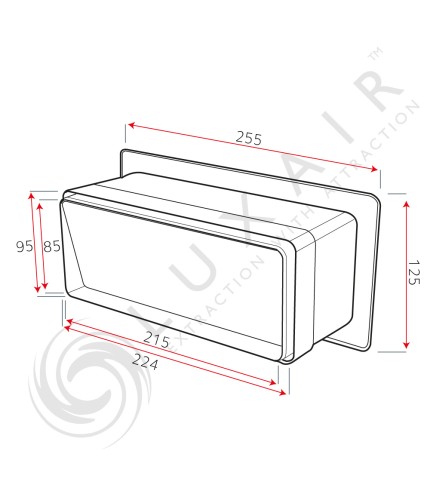 Rectangular UPVC Wall Vent - Options