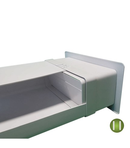 Stainless Steel Vented Outside Wall Grille 220mm x 90mm