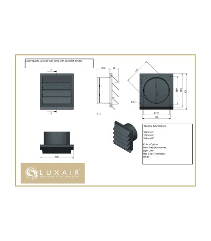 Louvred External Wall Vents - Various Colours