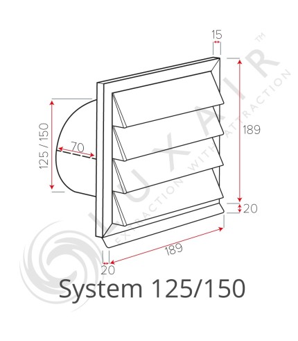 Louvred External Wall Vents - Various Colours