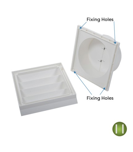 Louvred External Wall Vents - Various Colours