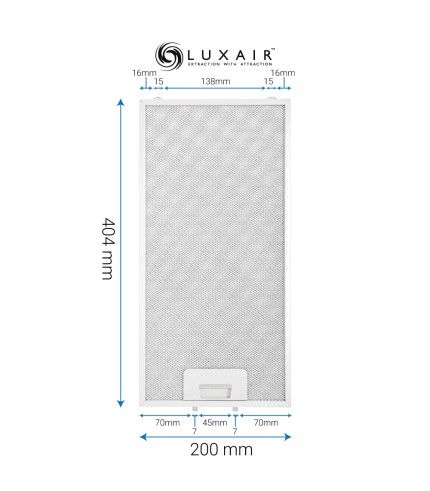 Metal Grease Filter 200mm x 404mm
