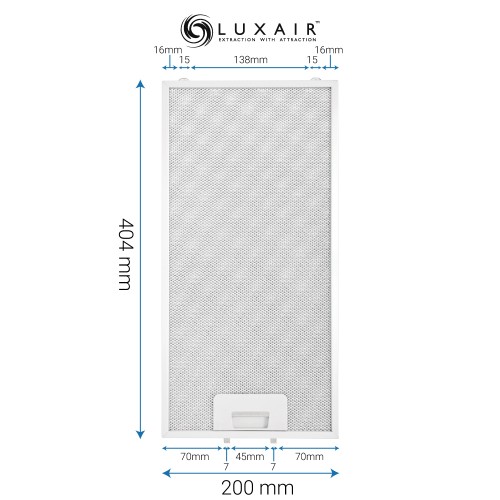 Metal Grease Filter 200mm x 404mm