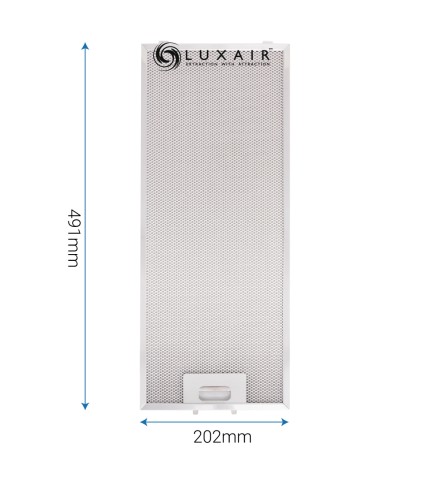 Metal Grease Filter 202mm x 491mm