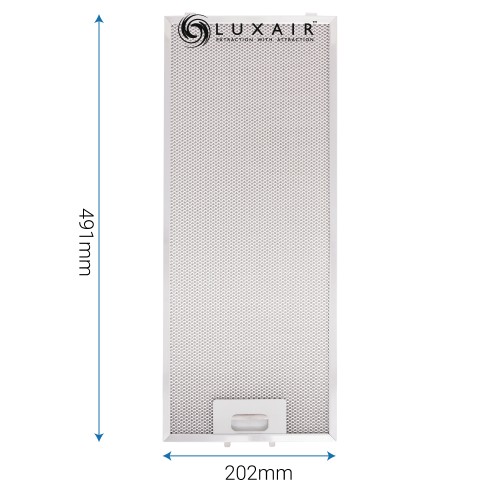Metal Grease Filter 202mm x 491mm