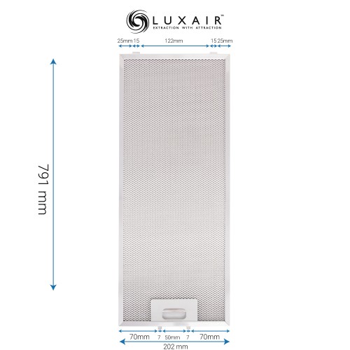 Metal Grease Filter 202mm x 791mm