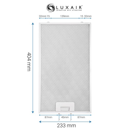 Metal Grease Filter 233mm x 404mm