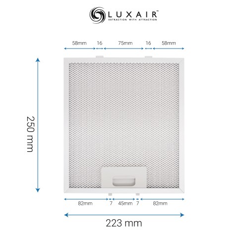 Metal Grease Filter 250mm x 223mm