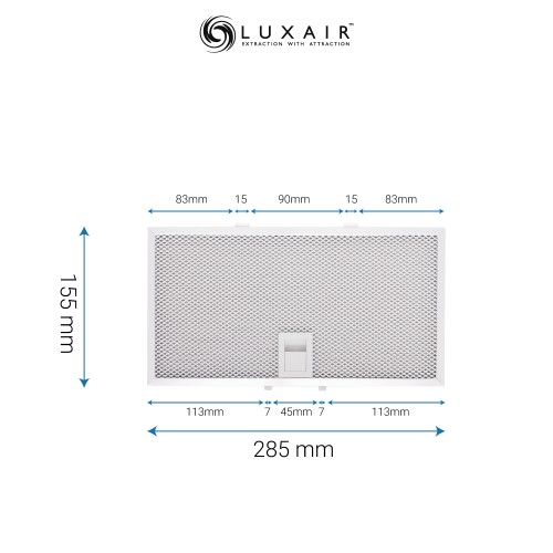Metal Grease Filter 285mm x 155mm