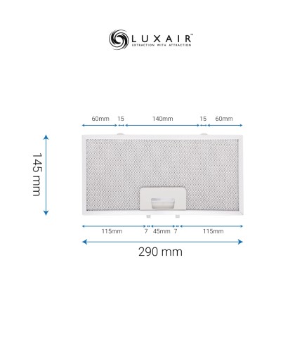 Metal Grease Filter 290mm x 145mm