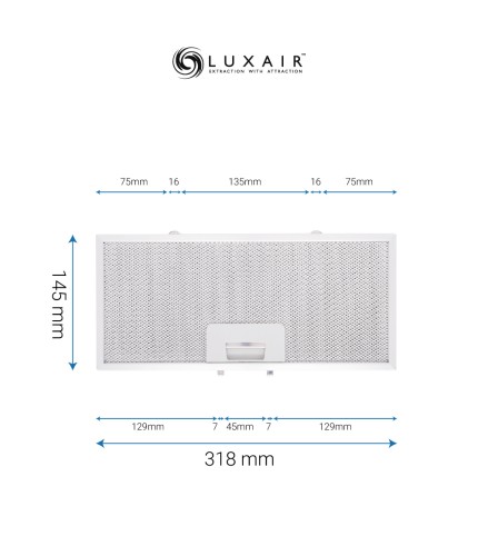 Metal Grease Filter 318mm x 145mm