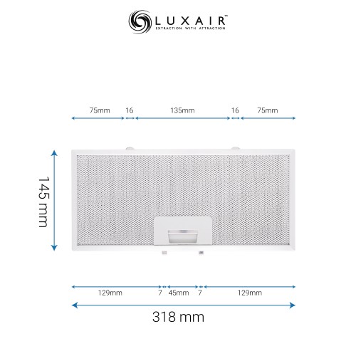 Metal Grease Filter 318mm x 145mm