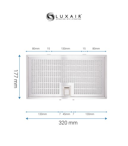 Metal Grease Filter 320mm x 177mm