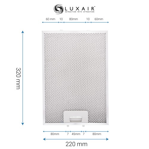 Metal Grease Filter 320mm x 220mm