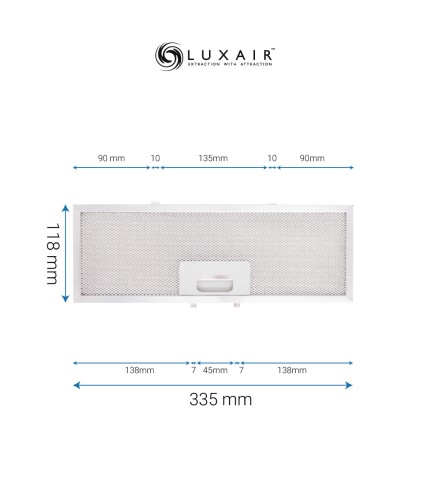 Metal Grease Filter 335mm x 118mm