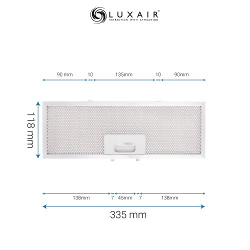 Metal Grease Filter 335mm x 118mm