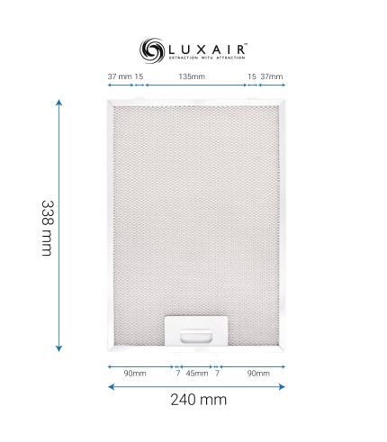 Metal Grease Filter 338mm x 240mm